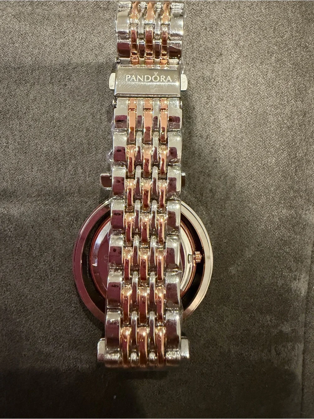 Pandora Silver and Rose Gold Two-Tone Bracelet Watch